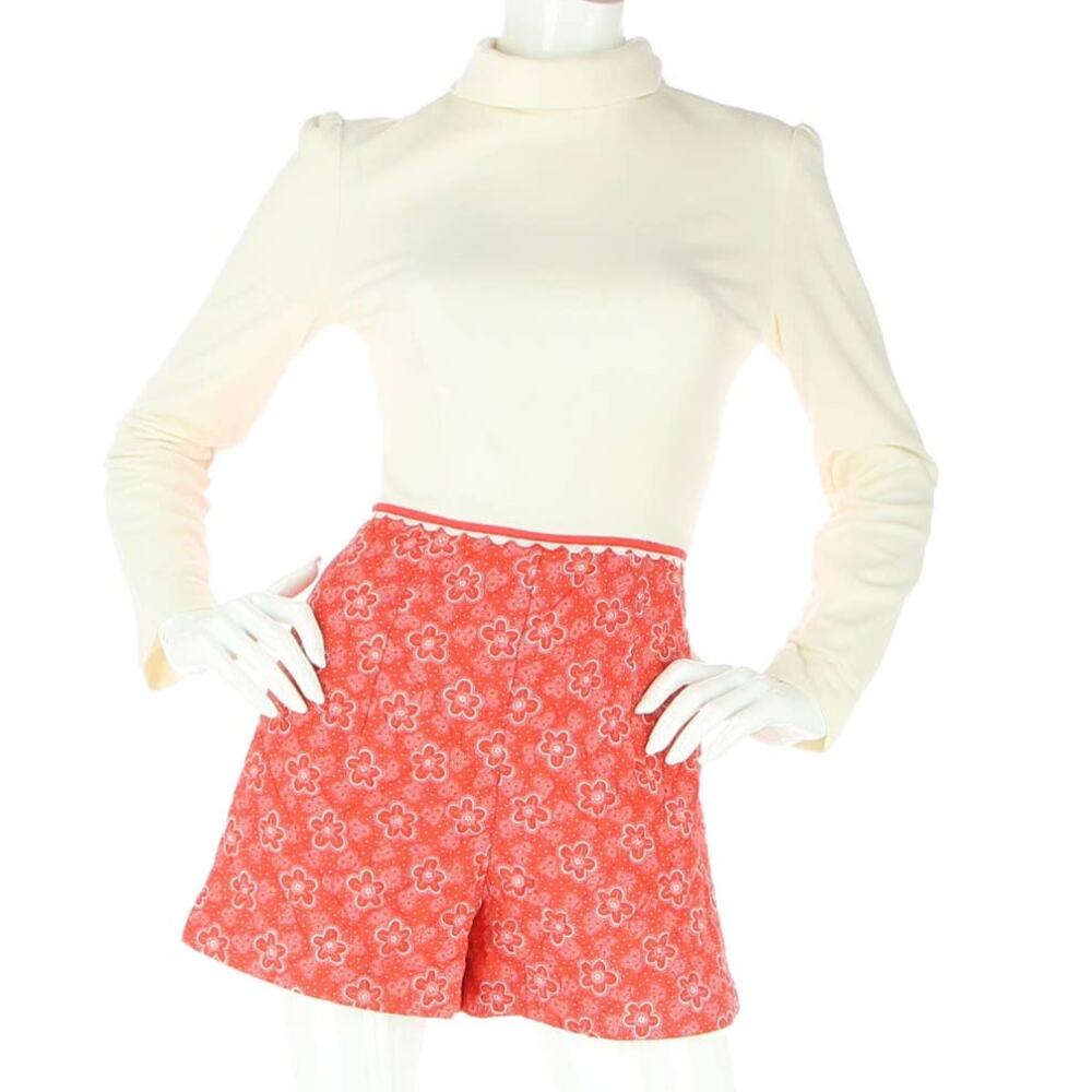 70s Vintage Evelyn Pearson Mod Go Go Floral Playsuit Jumpsuit Romper Shorts